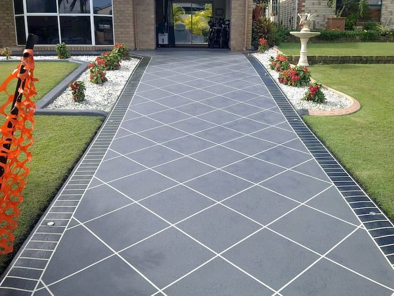 Diagonal Car Garage Ceramic Tiles